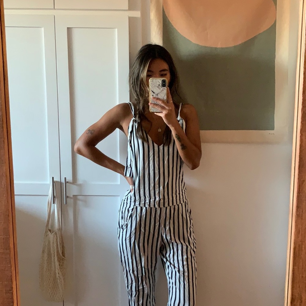 Pinstripe Jumpsuit //